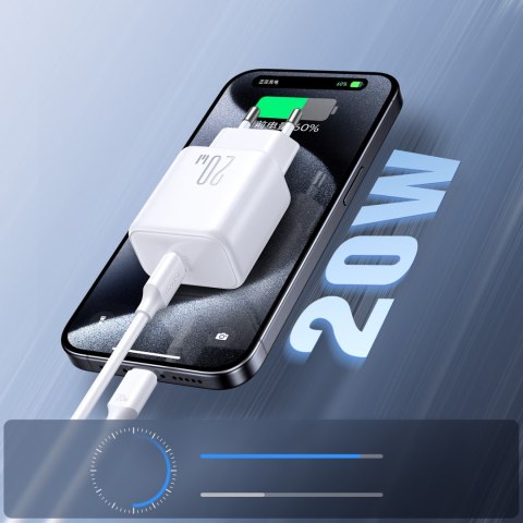 Ładowarka sieciowa USB-C PD QC 20W - biała
