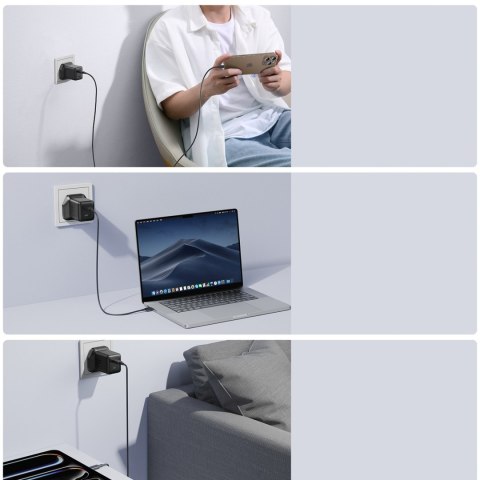 Ładowarka sieciowa z wtyczką UK USB-C 45W - czarna
