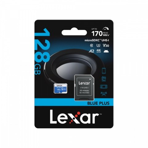 Karta pamięci microSD 128GB C10 A2 U3 V30 170MB/s Blue Plus