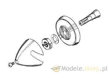 Kołpak MP-JET ALU 30 mm / otwór 2,3 mm / M4