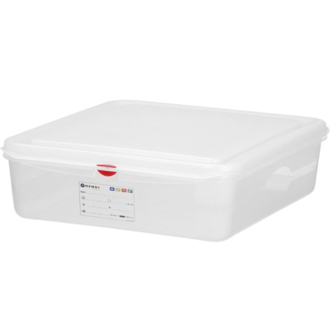 Pojemnik spożywczy GN 1/1 z etykietą pokrywką 8 l 530x325x65 mm