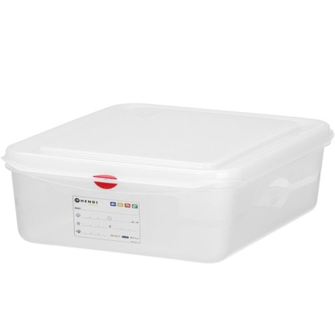 Pojemnik spożywczy GN 1/2 z etykietą pokrywką 10 l 325x265x150 mm