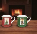 Świąteczna scanka kpl. 2 wysokiej jakości kubków Fine China 300 ml w zestawie prezentowym