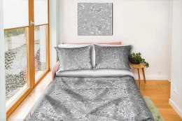 Komplet pościeli bawełnianej 160x200 cm - szara PRODUKT POLSKI