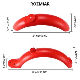Zestaw błotników do hulajnogi Xiaomi M365 / PRO - czerwony