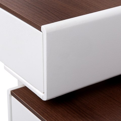 Toaletka kosmetyczna LED/ Komplet mebli blat 80 cm- Paula - kolor biały/orzech