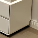 Toaletka kosmetyczna LED/ Komplet mebli blat 80 cm- Paula - kolor biały/orzech