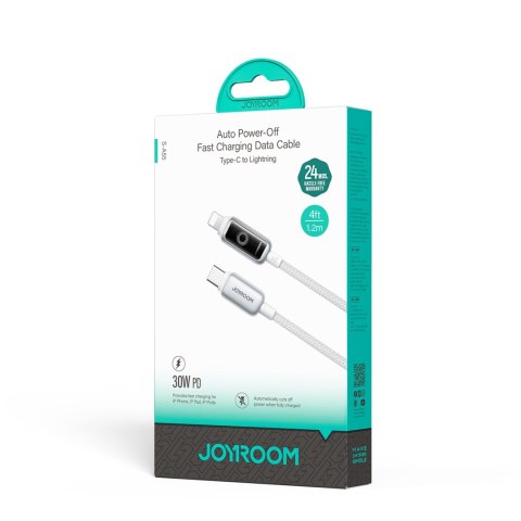 Kabel przewód USB-C - iPhone Lightning 30W 1.2m - biały