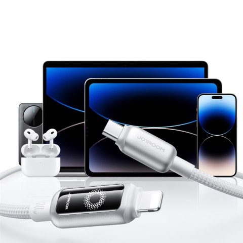 Kabel przewód USB-C - iPhone Lightning 30W 1.2m - biały