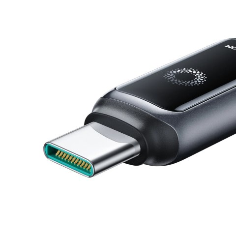 Kabel przewód w oplocie USB-A - USB-C 66W 1.2m - czarny