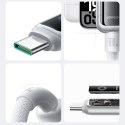 Kabel przewód w oplocie USB-C 100W 1.2m - biały