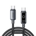 Kabel przewód w oplocie USB-C 100W 1.2m - czarny