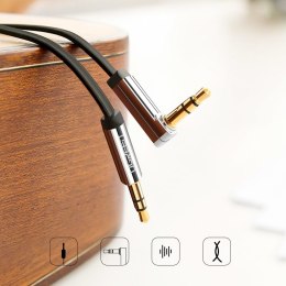 Płaski kabel przewód audio AUX 3.5mm mini jack 3m srebrny