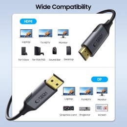 Kabel przewód DisplayPort - HDMI UltraBoost 2.0 4K 60Hz 2m - czarny