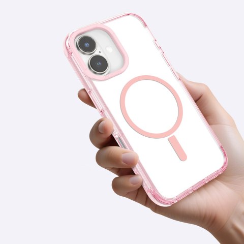 Etui silikonowe pokrowiec do iPhone 16 Plus Omni Mag Case - ciemnoróżowe