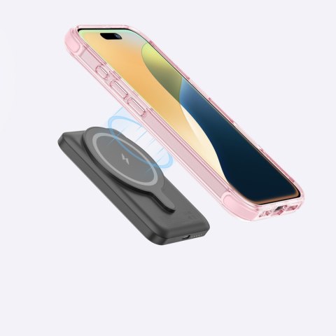 Etui silikonowe pokrowiec do iPhone 16 Plus Omni Mag Case - ciemnoróżowe