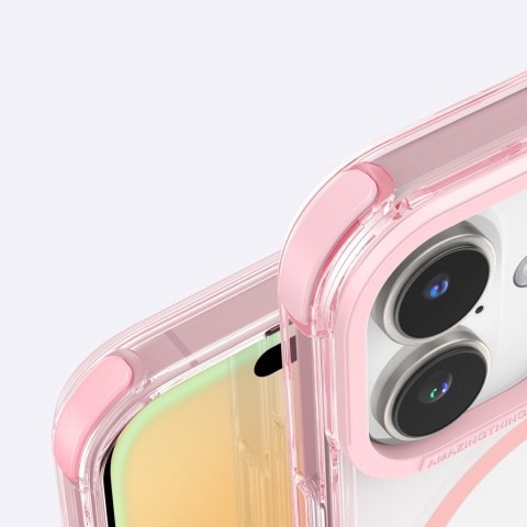 Etui silikonowe pokrowiec do iPhone 16 Plus Omni Mag Case - ciemnoróżowe