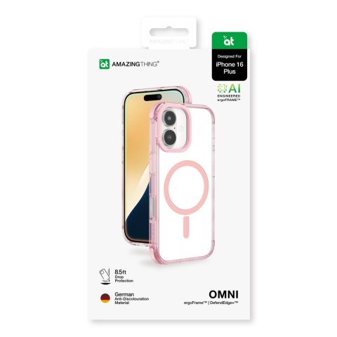 Etui silikonowe pokrowiec do iPhone 16 Plus Omni Mag Case - ciemnoróżowe