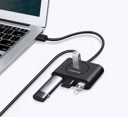 Hub USB UGREEN CR113 4-portowy USB 3.0 0.5m (czarny)