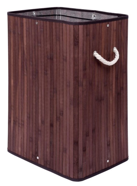 Kosz na pranie bambusowy z pokrywą SOREN 80L wenge