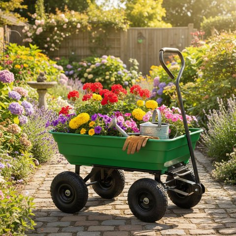 Wózek transportowy wywrotka GARTEN zielony