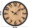 Zegar ścienny drewniany loftowy ABBAS 35 cm