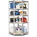 Regał magazynowy narożny 5 poziomów 875 kg 180 x 70 x 40 cm