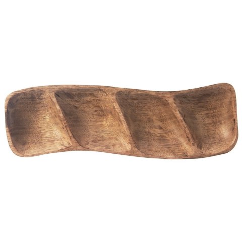 Talerz na przekąski do serwowania tapas drewniany dzielony MANGO 35x11cm ORION 129219