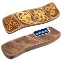 Talerz na przekąski do serwowania tapas drewniany dzielony MANGO 35x11cm ORION 129219