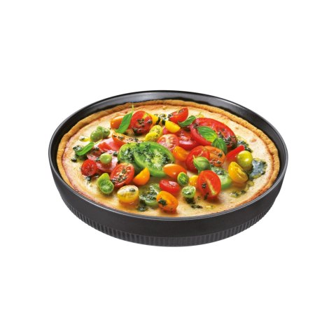 Naczynie żaroodporne, ceramika, 1,7 l, śred. 28 cm, czarne
