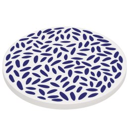 Podkładka pod szklankę, ceramika/korek, śred. 11 cm, krople