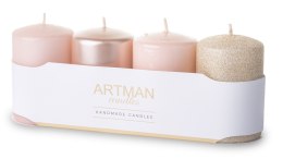 Pl Świeca 4-Pack Mix Rose Gold ART-POL