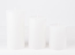 Pl Lino Blanco Świeca Glass Classic 3-Pack Walec ART-POL