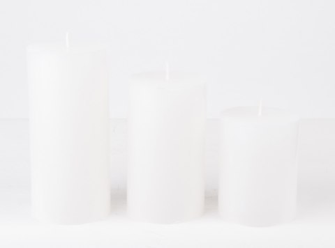 Pl Lino Blanco Świeca Glass Classic 3-Pack Walec ART-POL