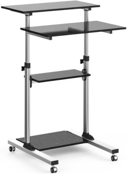 TECHLY Biurko mobilne 70x35 cm do pracy stojącej prezentacji czarne 102833