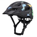 Kask rowerowy dziecięcy MTB z odpinanym daszkiem 48-52 cm - czarny