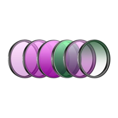 Zestaw filtrów do DJI Action 6 (CPL/ND8/16/32/64/Black Mist 1/4)
