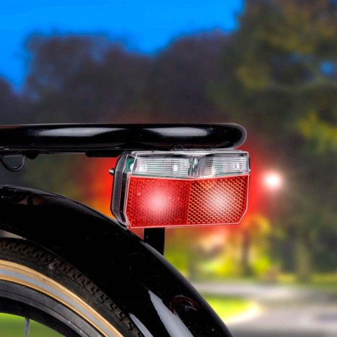 TYLNE ŚWIATŁO ROWEROWE 3 LED SMD ZASILANIE DYNAMO DUNLOP