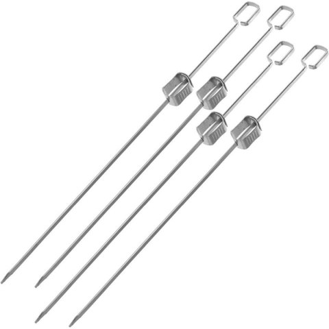 SZPIKULEC DO SZASZŁYKÓW 4SZT 40,5CM STAL NIERDZEWNA