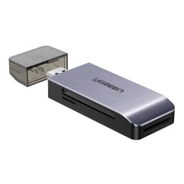 Czytnik kart UGREEN CM180 USB 4w1 SD/microSD/CF/MS (srebrny)