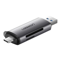 Czytnik kart UGREEN CM185 SD/microSD USB-A/USB-C (szary)