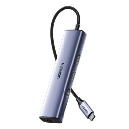 Hub USB-C UGREEN CM475 5-portowy (szary)