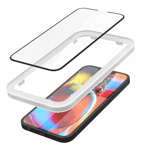 Szkło hartowane Spigen ALM Glass FC na iPhone 13 / 13 Pro / 14 / 16e / 17e- czarne 2 szt.