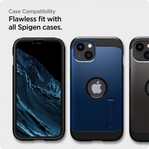 Szkło hartowane Spigen ALM Glass FC na iPhone 13 / 13 Pro / 14 / 16e / 17e- czarne 2 szt.