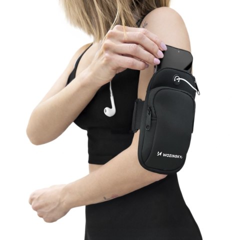 Wozinsky opaska na telefon do biegania armband czarna (WABBK1)