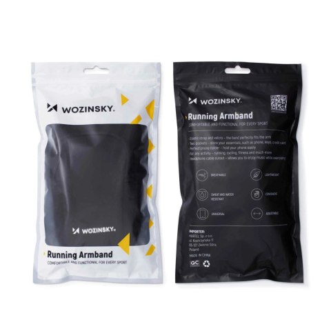 Wozinsky opaska na telefon do biegania armband czarna (WABBK1)