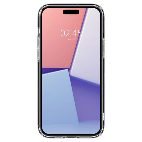 Etui Spigen Ultra Hybrid Mag z MagSafe na iPhone 15 Plus - białe (wzór Zero One)