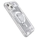 Etui Spigen Ultra Hybrid Mag z MagSafe na iPhone 15 Plus - białe (wzór Zero One)
