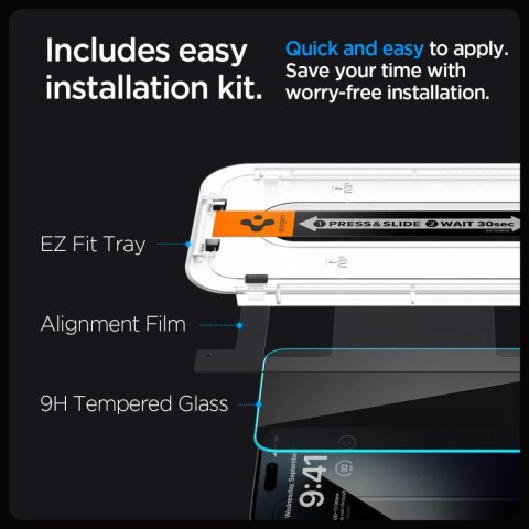 Szkło hartowane Spigen Glas.tR EZ Fit Privacy na iPhone 15 Plus