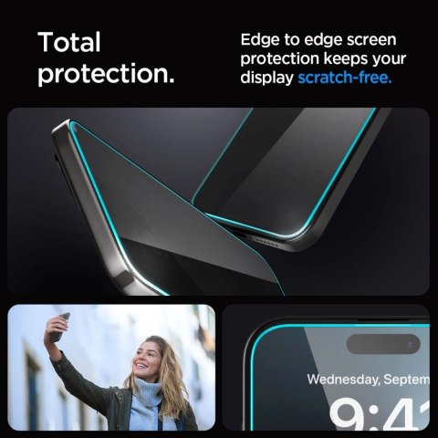 Szkło hartowane Spigen Glas.tR EZ Fit Privacy na iPhone 15 Plus